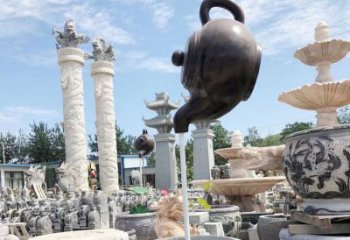 水景吊壺雕塑，多彩藝術(shù)，抽象景觀吊壺雕塑生產(chǎn)商