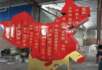 烤漆地圖雕塑，白鋼構(gòu)件，不銹鋼地圖雕塑生產(chǎn)廠家