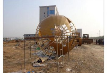 地球儀雕塑供求，白鋼構(gòu)件，烤漆地球儀雕塑制造廠家