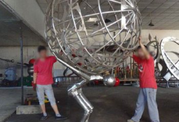 地球儀雕塑精選，街頭藝術(shù)，公園手托地球儀雕塑承接