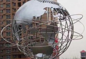 地球儀雕塑點(diǎn)擊，景觀雕塑，現(xiàn)代地球儀雕塑廠家