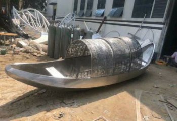 街道景觀雕塑，鍛造帆船雕塑，鏡面效果