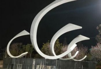 庭院帆船雕塑，鍍金歐式雕塑，噴漆形式