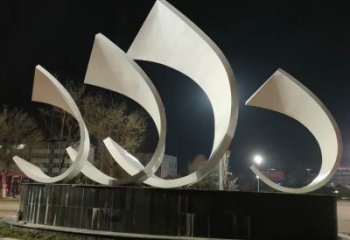 農(nóng)村帆船雕塑，烤漆景觀雕塑，抽象效果