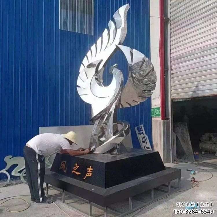鳳凰雕塑制作廠家，城市雕塑，不銹鋼鳳凰雕塑生產(chǎn)