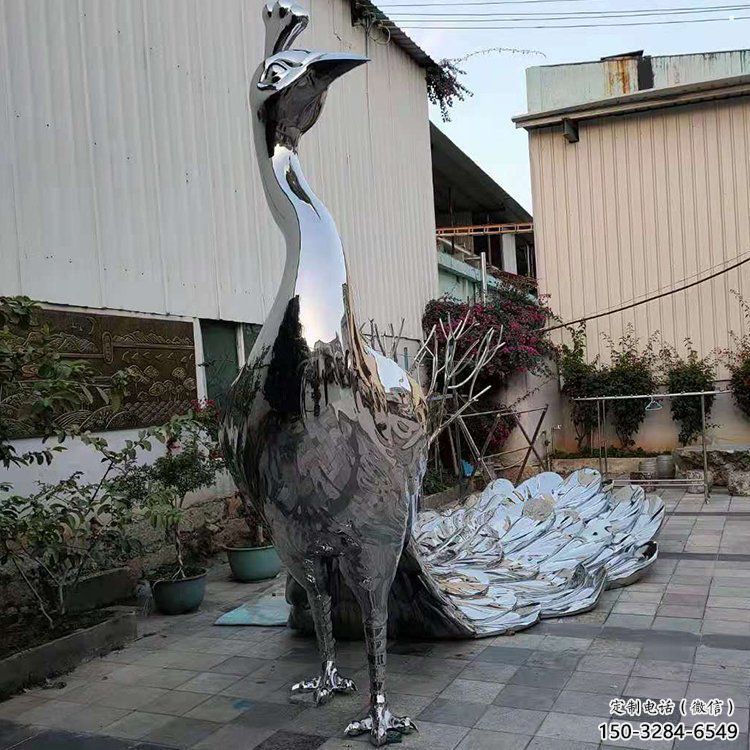 室外鳳凰雕塑展品，公園小品，不銹鋼鳳凰雕塑生產(chǎn)廠家