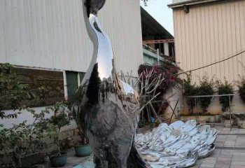 室外鳳凰雕塑展品，公園小品，不銹鋼鳳凰雕塑生產廠家