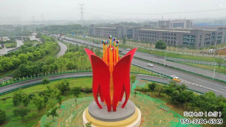 梧桐花雕塑專供，廣場雕塑，不銹鋼梧桐花雕塑標(biāo)準(zhǔn)