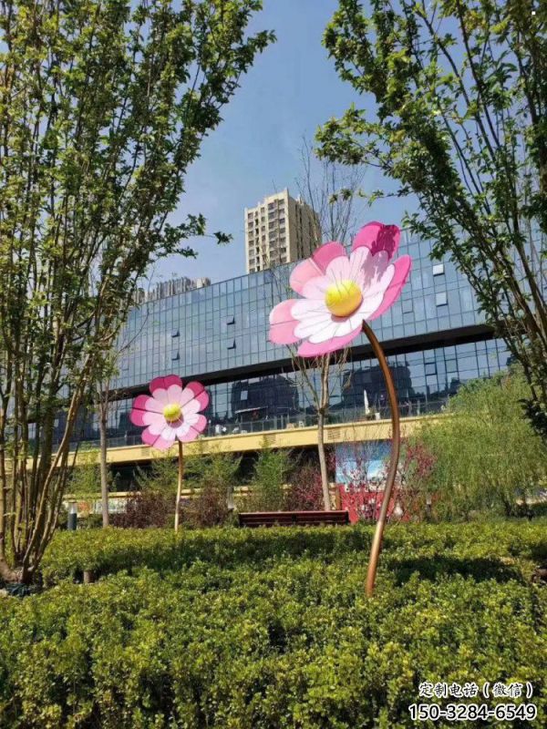 杏花雕塑供應，地標擺件，不銹鋼杏花雕塑制造廠家