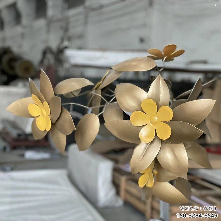 櫻花雕塑制造商，小區(qū)擺件，不銹鋼櫻花雕塑制造商