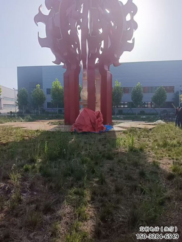 火球雕塑，精神堡壘火球雕塑落地展示