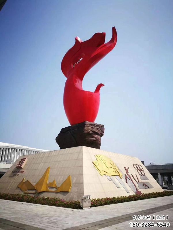 景觀火炬雕塑供應(yīng)，校園雕塑，不銹鋼火炬雕塑供求