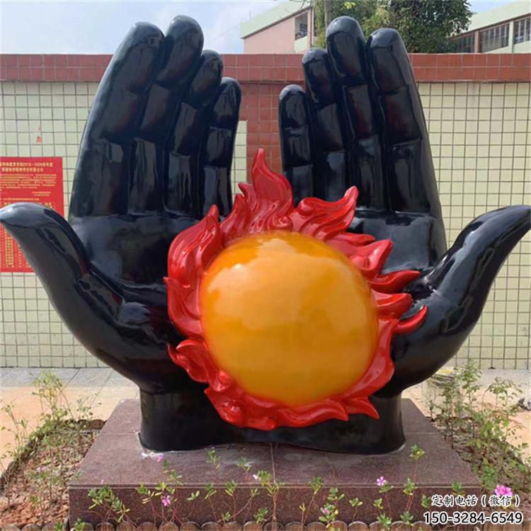 制造火球雕塑定價，地標(biāo)擺件，烤漆不銹鋼火球雕塑精選