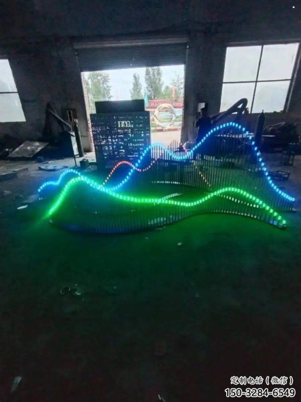 燈光假山雕塑，街景小品，假山雕塑抽象制作