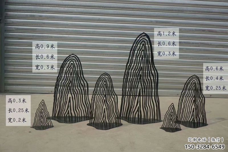 售樓部假山雕塑，鏤空發(fā)光雕塑，烤漆題材