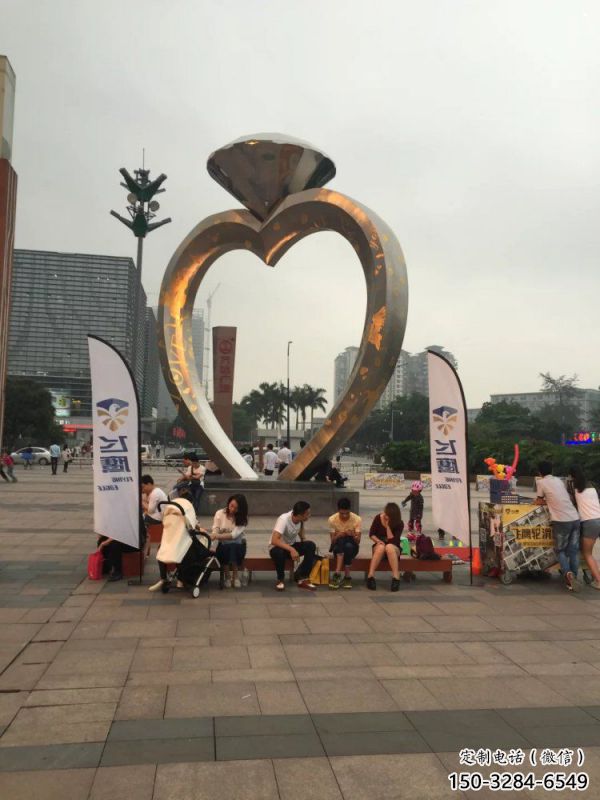 戒指環(huán)雕塑承接，景區(qū)案例，公園戒指環(huán)雕塑定制