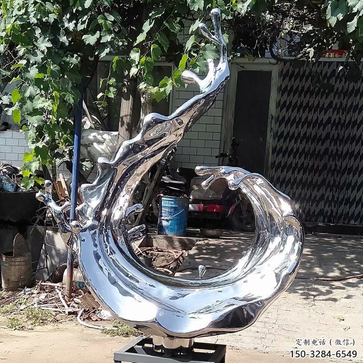波浪雕塑提供，多彩藝術(shù)，中式不銹鋼波浪雕塑通用