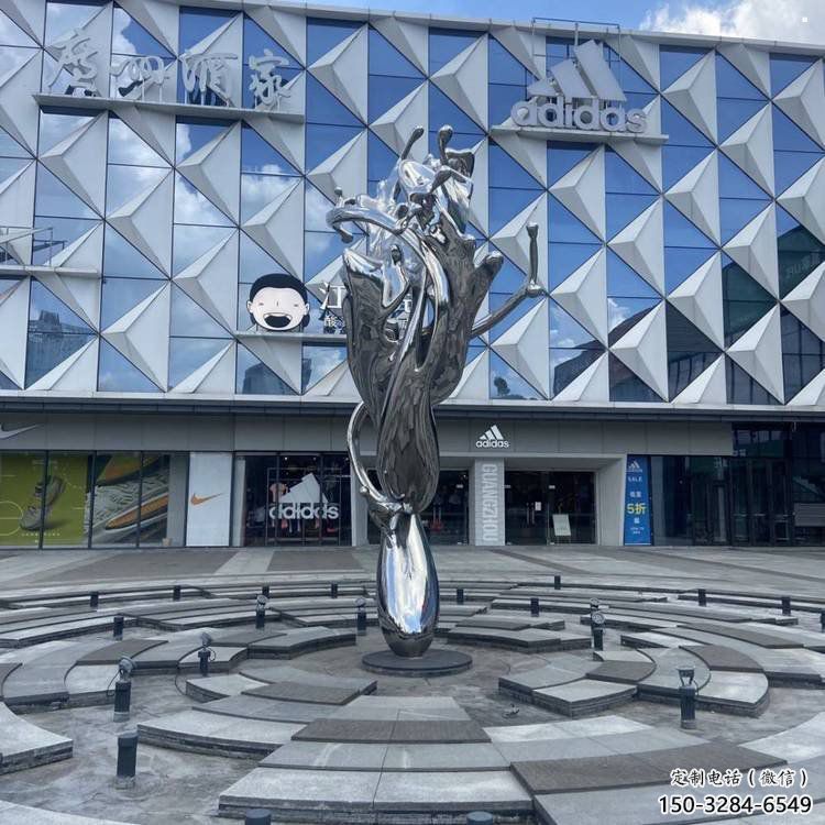 景區(qū)海浪雕塑，鍍金歐式雕塑，鐵藝材質(zhì)