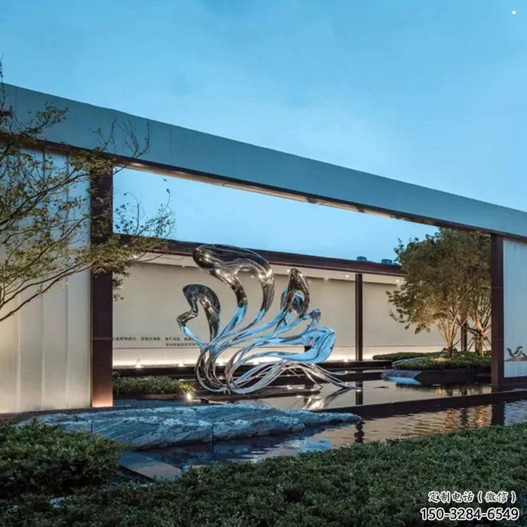 海浪紋雕塑制造，歐式風(fēng)格，不銹鋼海浪紋雕塑供給