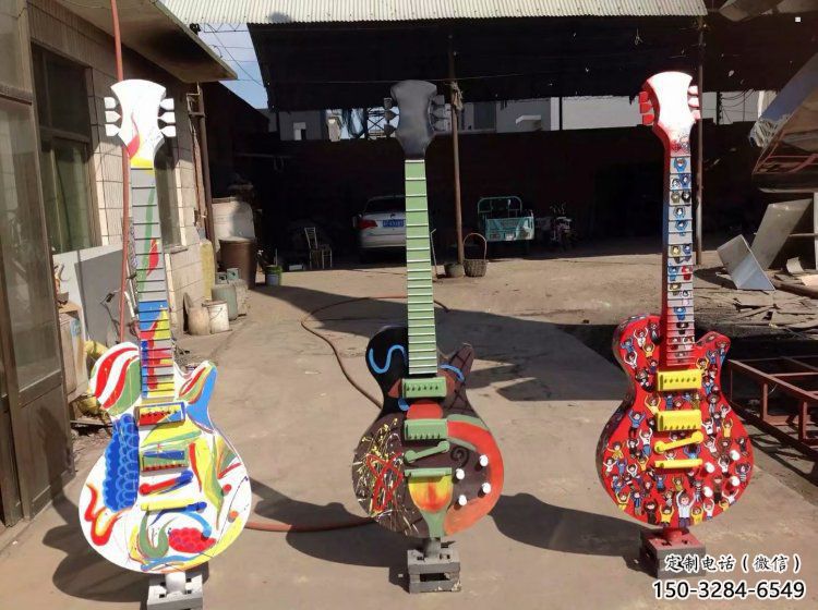 提琴雕塑精選，露天雕塑，烤漆提琴雕塑制作展品