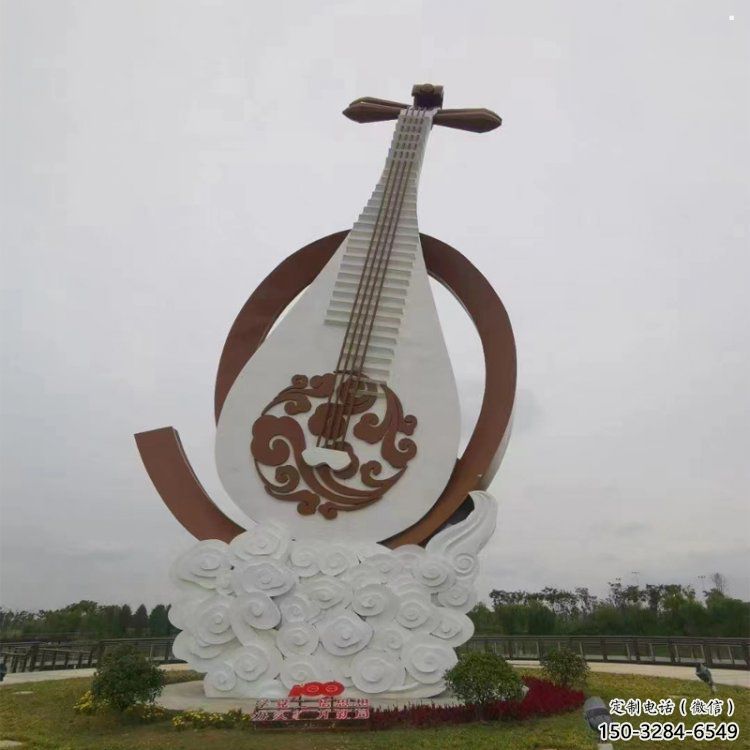 提琴系列雕塑，城市裝飾，彩色烤漆提琴雕塑優(yōu)選