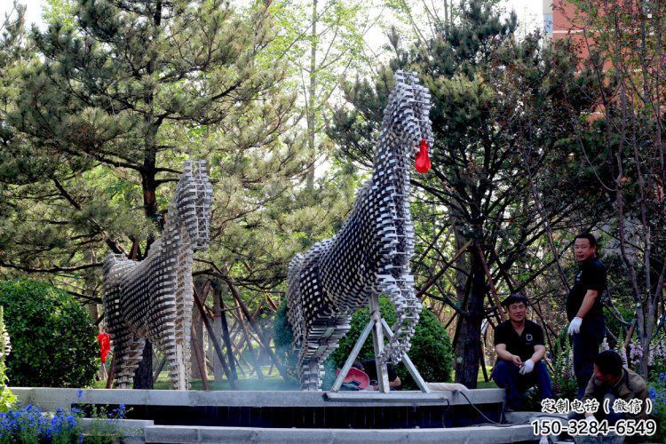 方塊馬雕塑承接，廣場系列，主題方塊馬雕塑標(biāo)準(zhǔn)