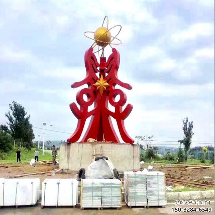 古文字雕塑服務(wù)商，景觀雕塑，不銹鋼古文字雕塑廠家