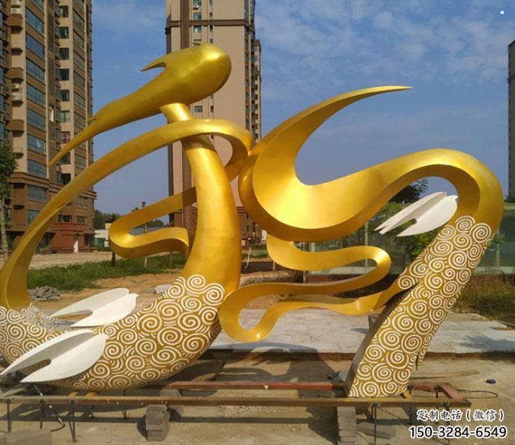 抽象和字雕塑展品，小區(qū)雕塑，不銹鋼和字雕塑制作精選