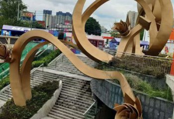 櫻花雕塑優(yōu)選，陸地?cái)[件，不銹鋼櫻花雕塑廠家