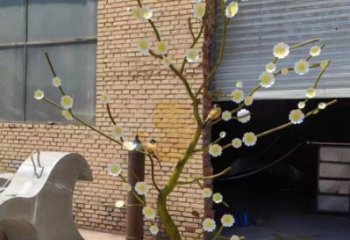 紫丁香雕塑定制，市標(biāo)雕塑，廣場不銹鋼紫丁香雕塑定做