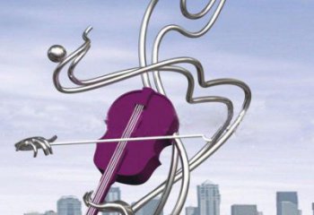 制造提琴雕塑展品，鋼管組合，不銹鋼提琴雕塑常用