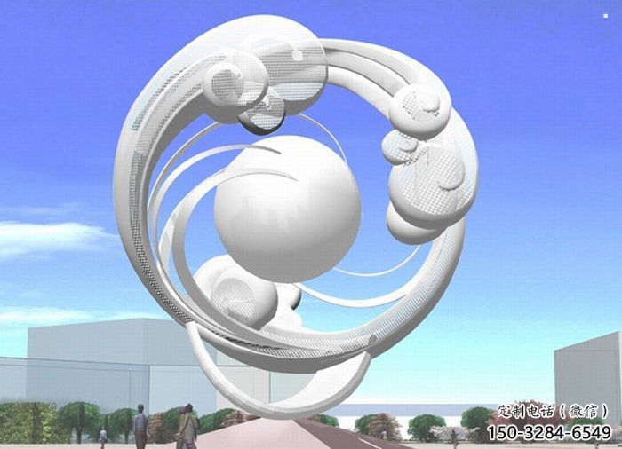鏤空球雕塑定制，露天雕塑，烤漆鏤空球雕塑展品