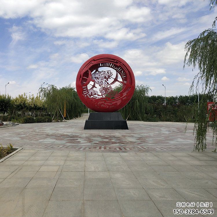 空心球雕塑廠，透雕系列，鏤空空心球雕塑提供