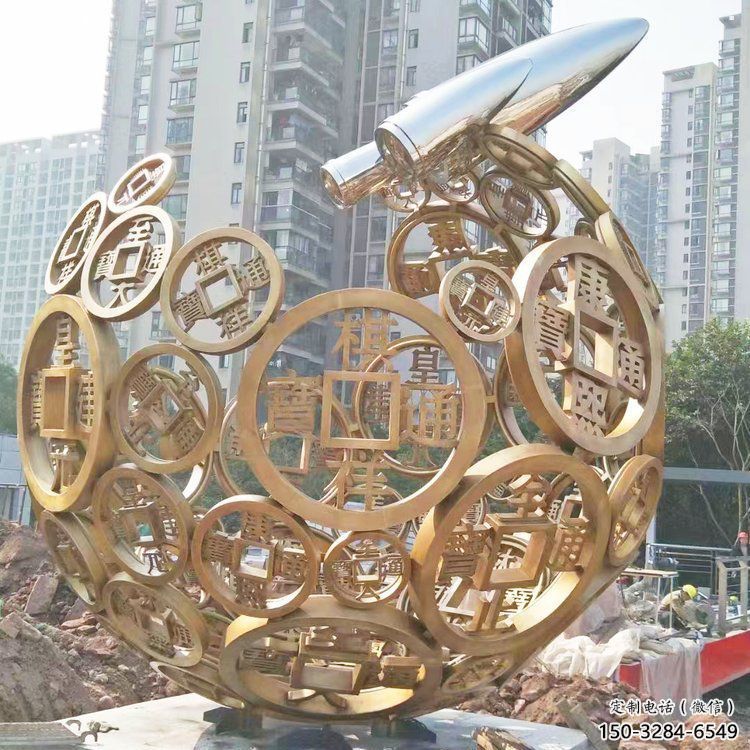 空心球雕塑定做，公園小品，鏤空空心球雕塑精選