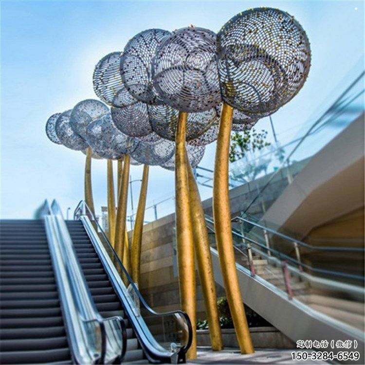 空心球雕塑優(yōu)選，拉絲工藝，鏤空空心球雕塑廠家承接