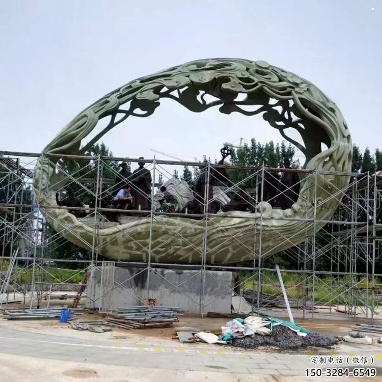 空心球雕塑制作，景區(qū)案例，鏤空空心球雕塑廠家