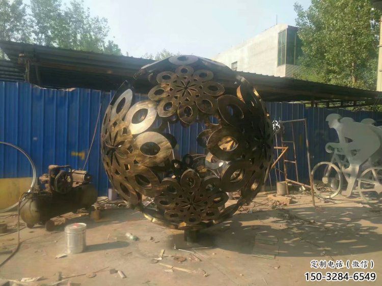 廣場(chǎng)球體雕塑，露天雕塑，不銹鋼球體雕塑標(biāo)準(zhǔn)