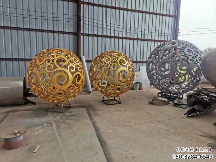 燈光球雕塑制造，廣場雕塑，制造不銹鋼燈光球雕塑廠家