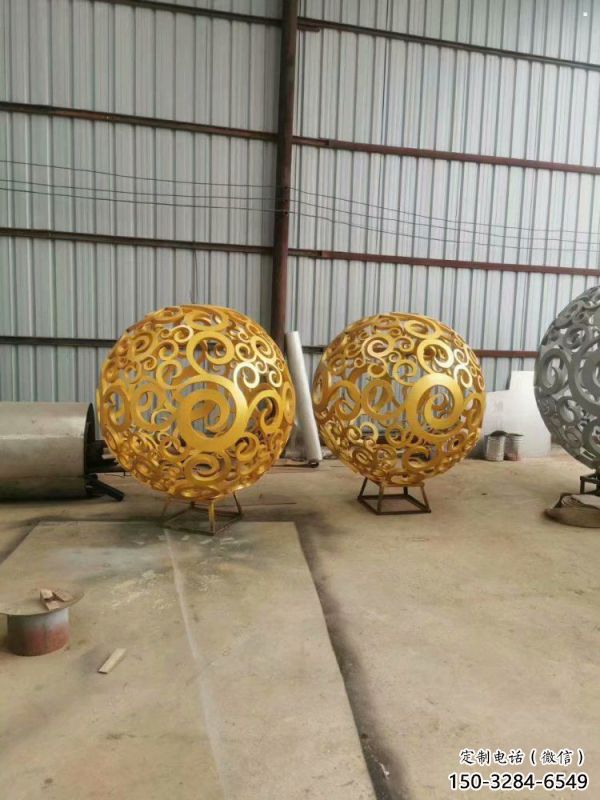 燈光球雕塑制作，美陳雕塑，不銹鋼燈光球雕塑優(yōu)選