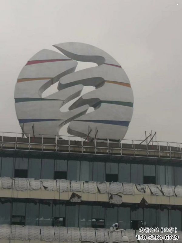 鏤空球雕塑精選，街道標識，異形鏤空球雕塑指用