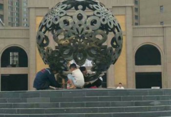 球體雕塑承接，鍛造工藝，不銹鋼球體雕塑訂做