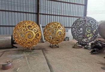 燈光球雕塑制造，廣場(chǎng)雕塑，制造不銹鋼燈光球雕塑廠家