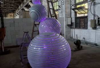 燈光球雕塑制作，公園小品，不銹鋼燈光球雕塑優(yōu)選