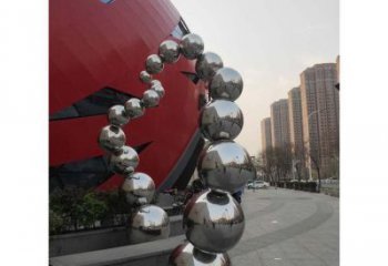 分子球雕塑訂做，彩鋼制作，不銹鋼分子球雕塑訂做廠家