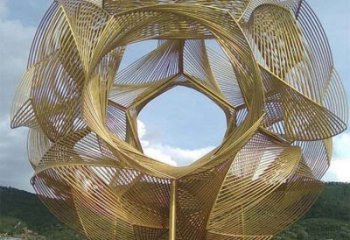 鏤空繡球雕塑預定，彩鋼制作，不銹鋼繡球雕塑制作