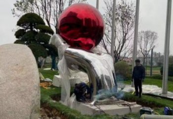 圓球雕塑服務(wù)商，街景小品，環(huán)境烤漆圓球雕塑訂做