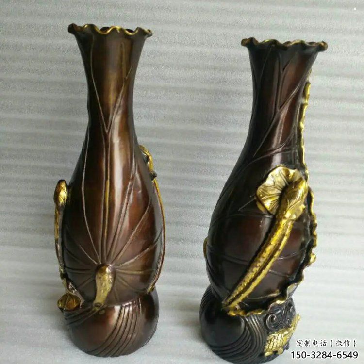 花瓶雕塑供求，美陳雕塑，戶外銅花瓶雕塑制造廠家