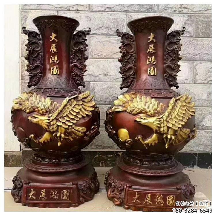 花瓶雕塑精選，歐式風(fēng)格，藝術(shù)銅花瓶雕塑指用