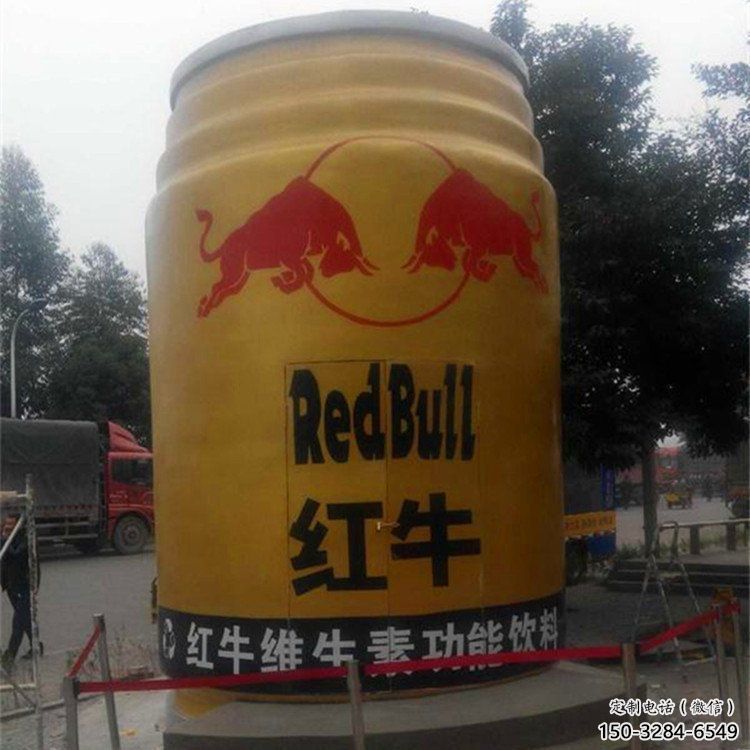 飲料瓶雕塑制造商，小區(qū)擺件，玻璃鋼飲料瓶雕塑提供