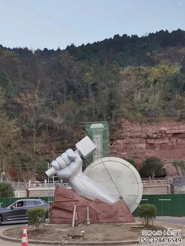 拳頭雕塑供求，中式工藝，不銹鋼拳頭雕塑廠家